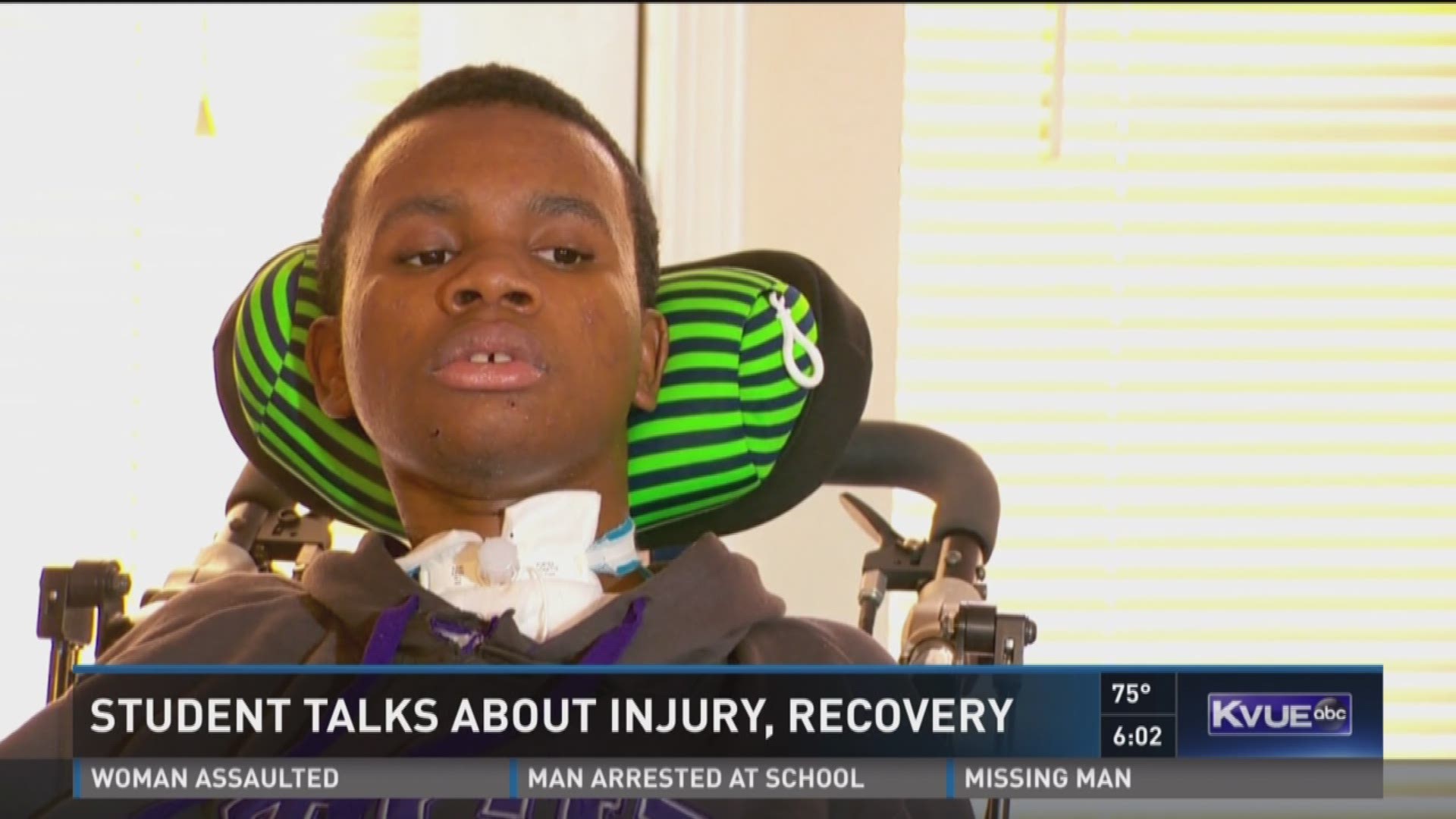 Student talks about injury, recovery