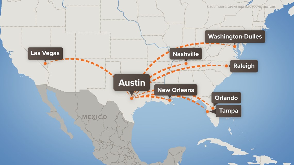 American Airlines adds 7 new daily destinations from Austin s