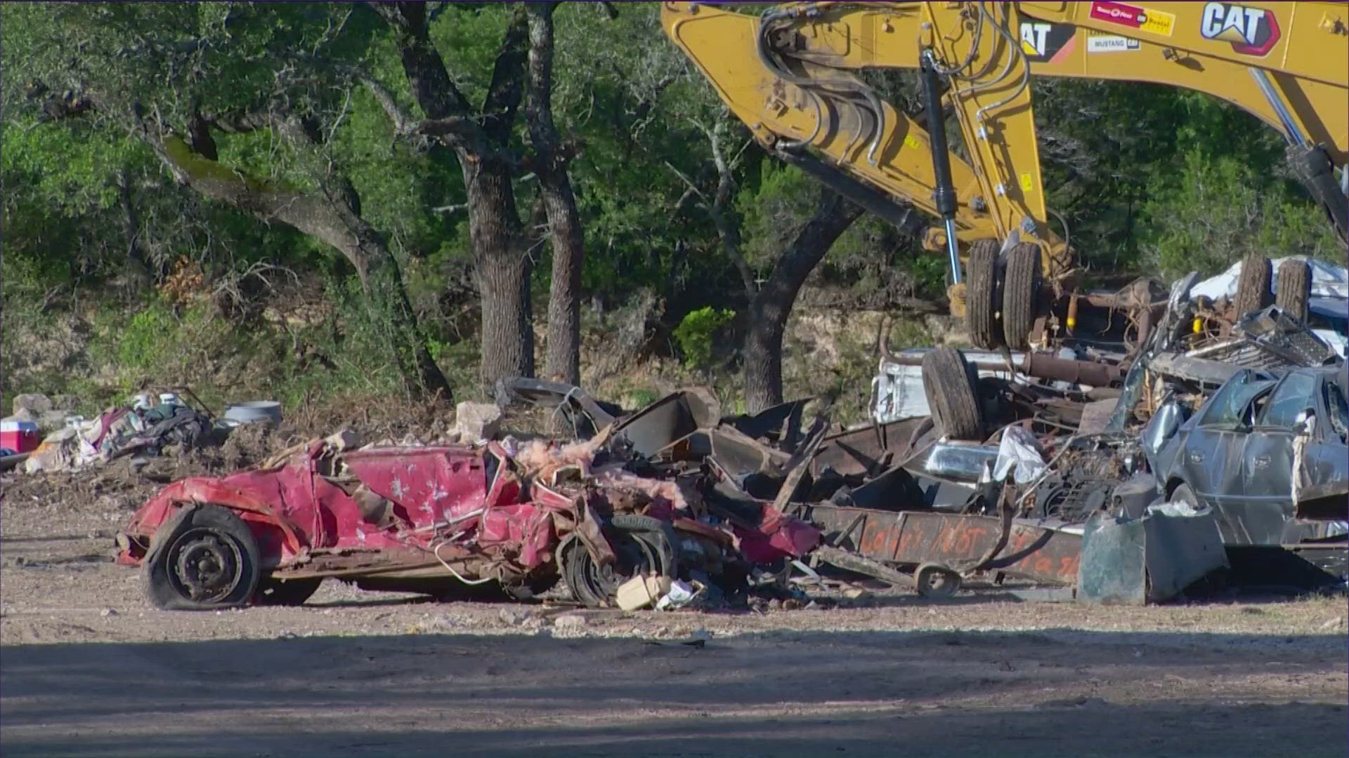 The county is providing dumpsters in the Sandy Creek area so trash doesn't pile up.