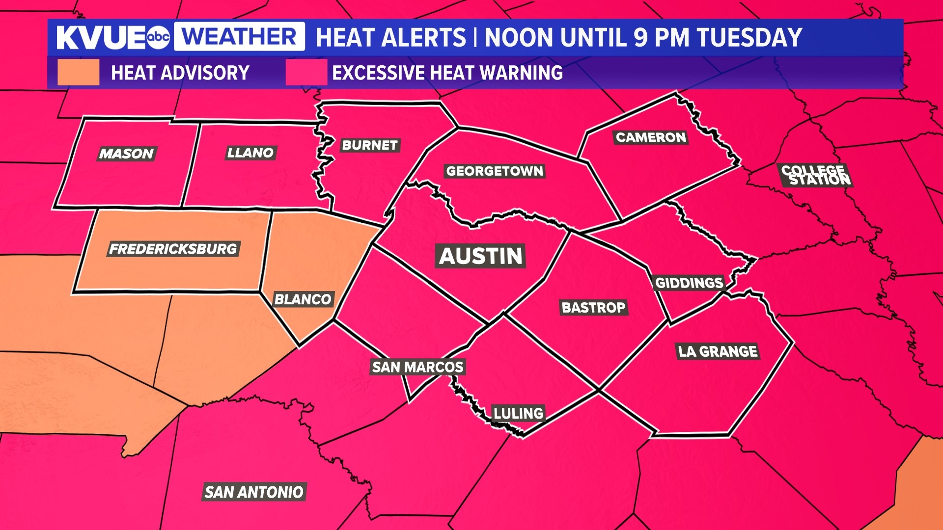 Austin-area weather: Triple-digit heat continues | kvue.com