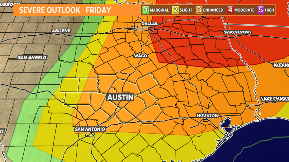 Austin weather Cold front could bring storms to Texas on Friday