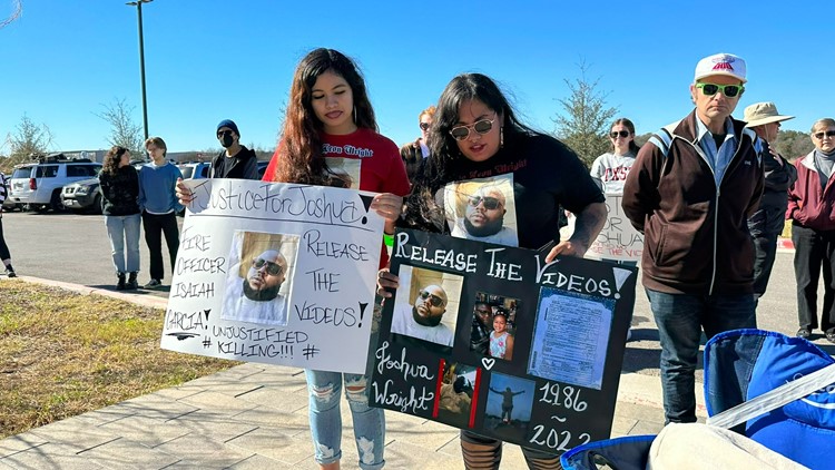 Family of man shot, killed by Hays County corrections officer protests for answers