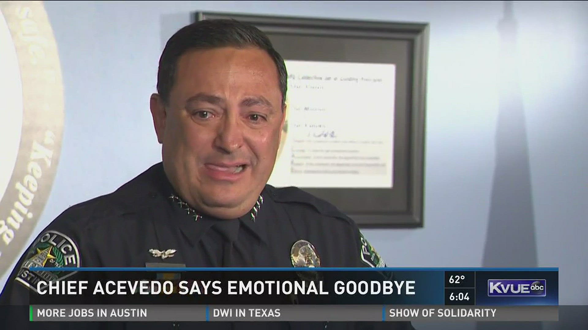 Chief Acevedo says emotional goodbye