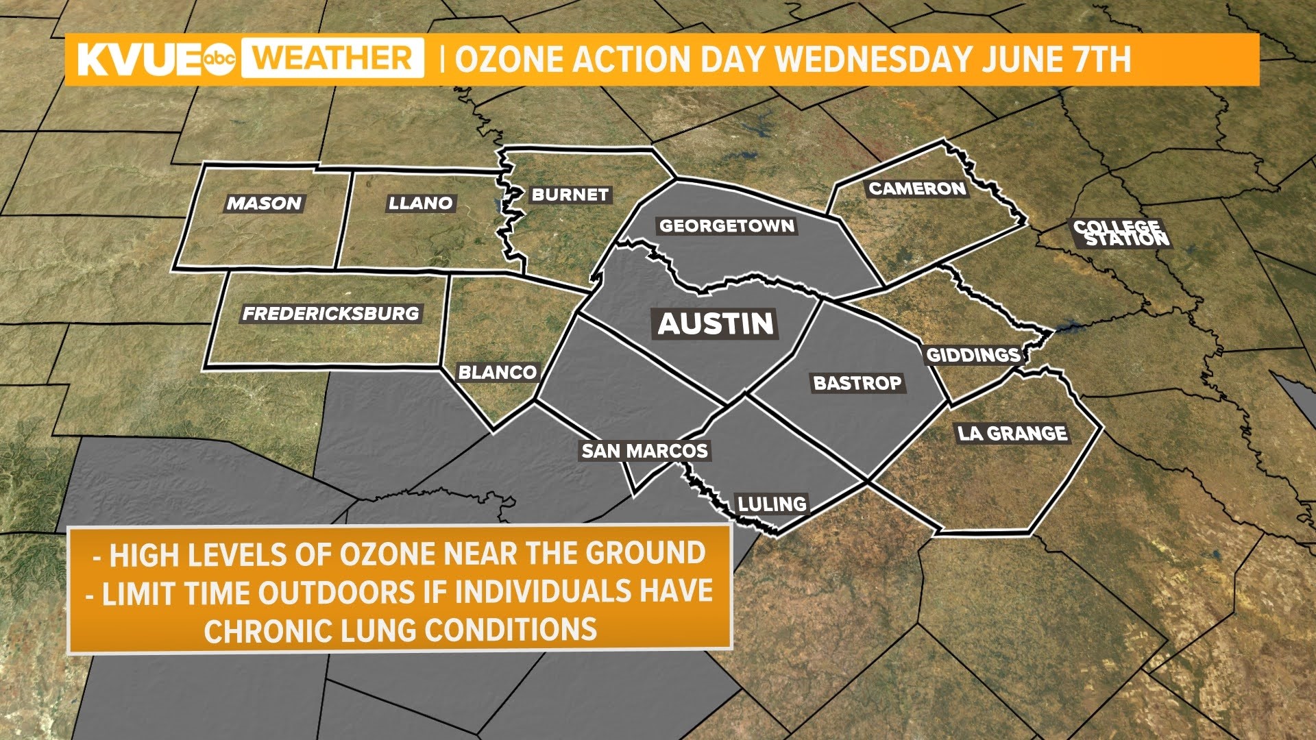 Ozone Action Day issued for Austin on Wednesday and Thursday | kvue.com
