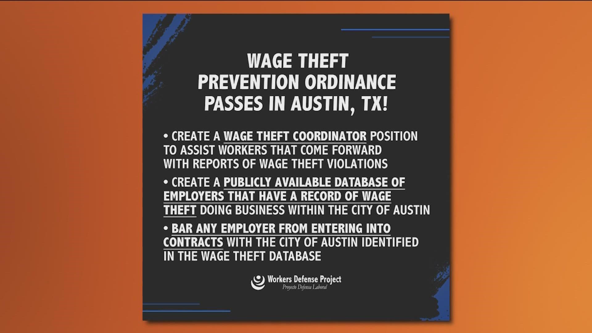 On Thursday, the Austin City Council voted on a way to protect laborers.