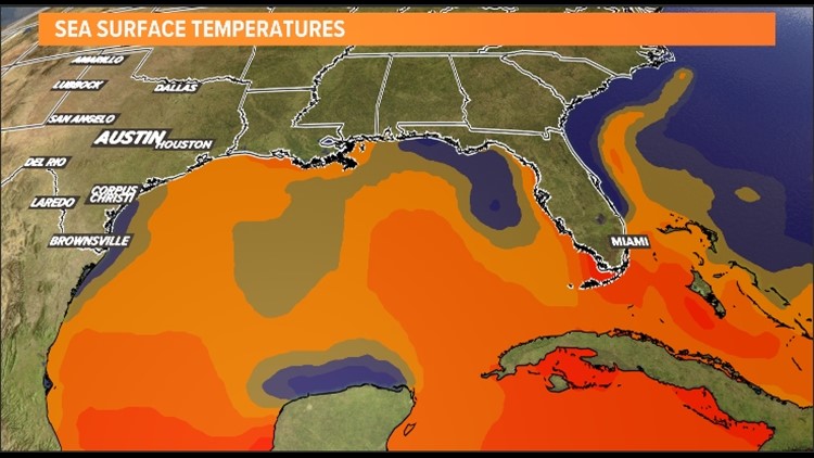 Sea surface currents following similar pattern to 2005 hurricane season