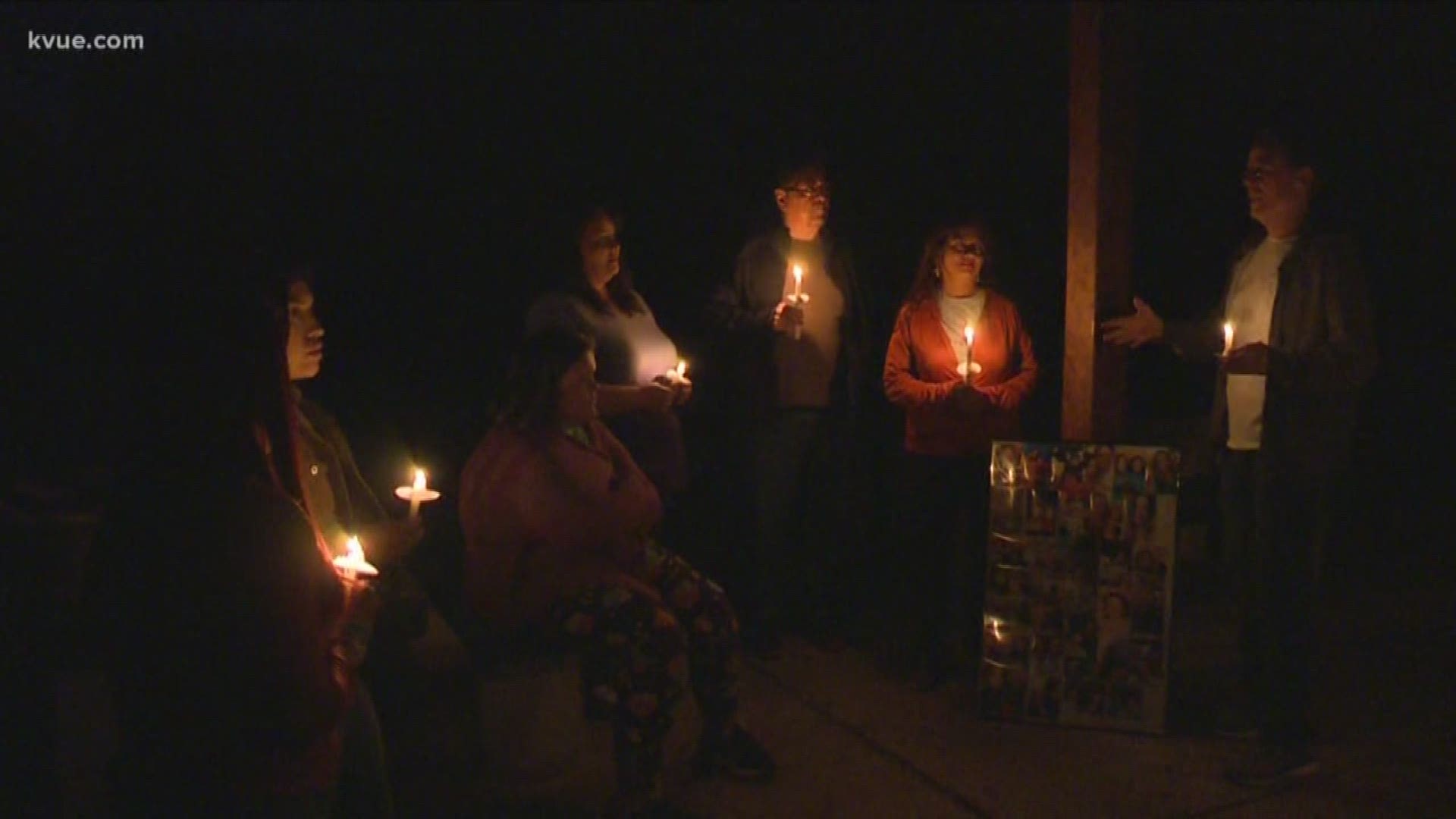 A small group of people came together to keep honoring the Austin mother who was kidnapped and strangled last month.