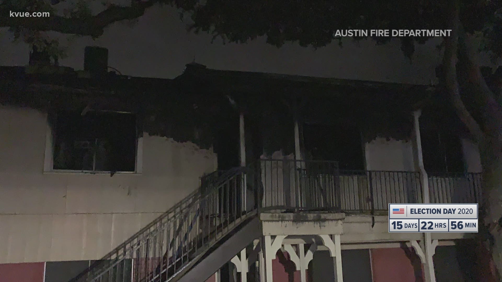 Nearly two dozen people have been displaced by a fire near Steck Avenue and the Mopac Expressway.