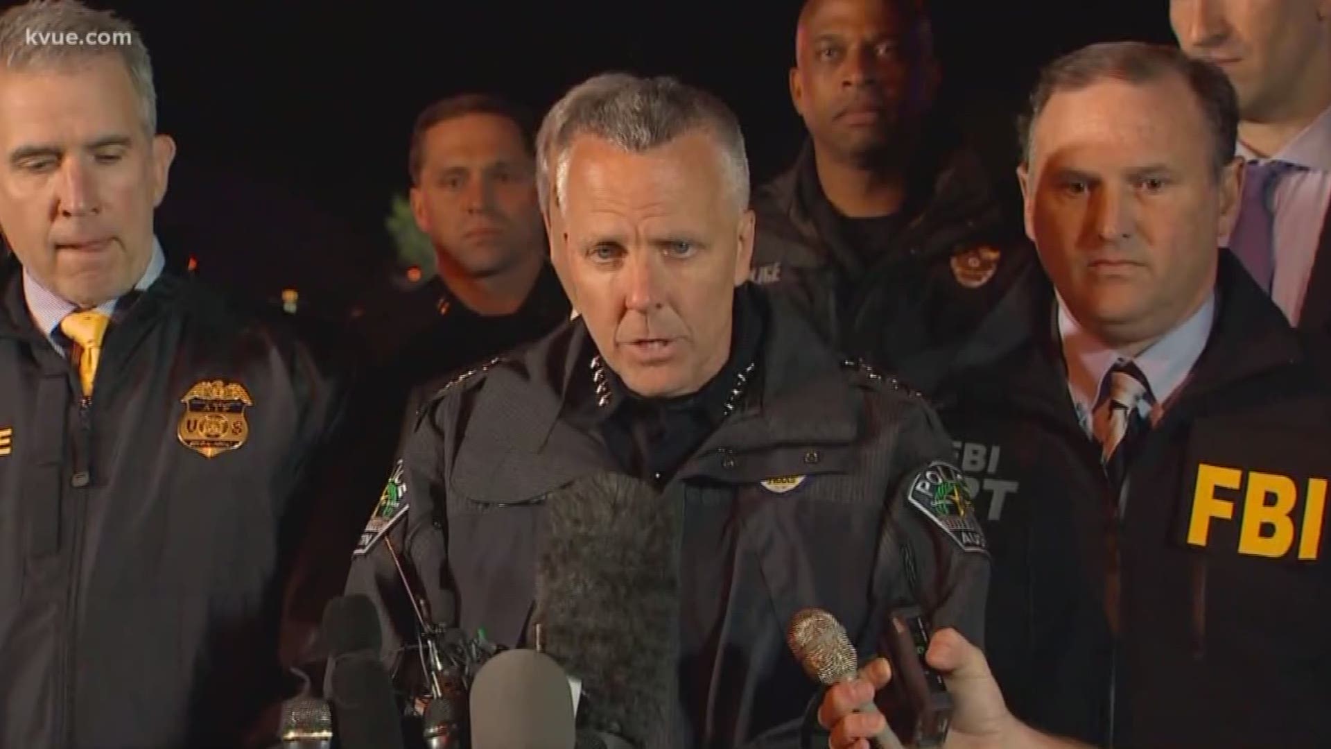 Austin Police Chief Brian Manley confirms that the bombing suspect died early Wednesday morning after he detonated a device inside of his vehicle following a police chase.