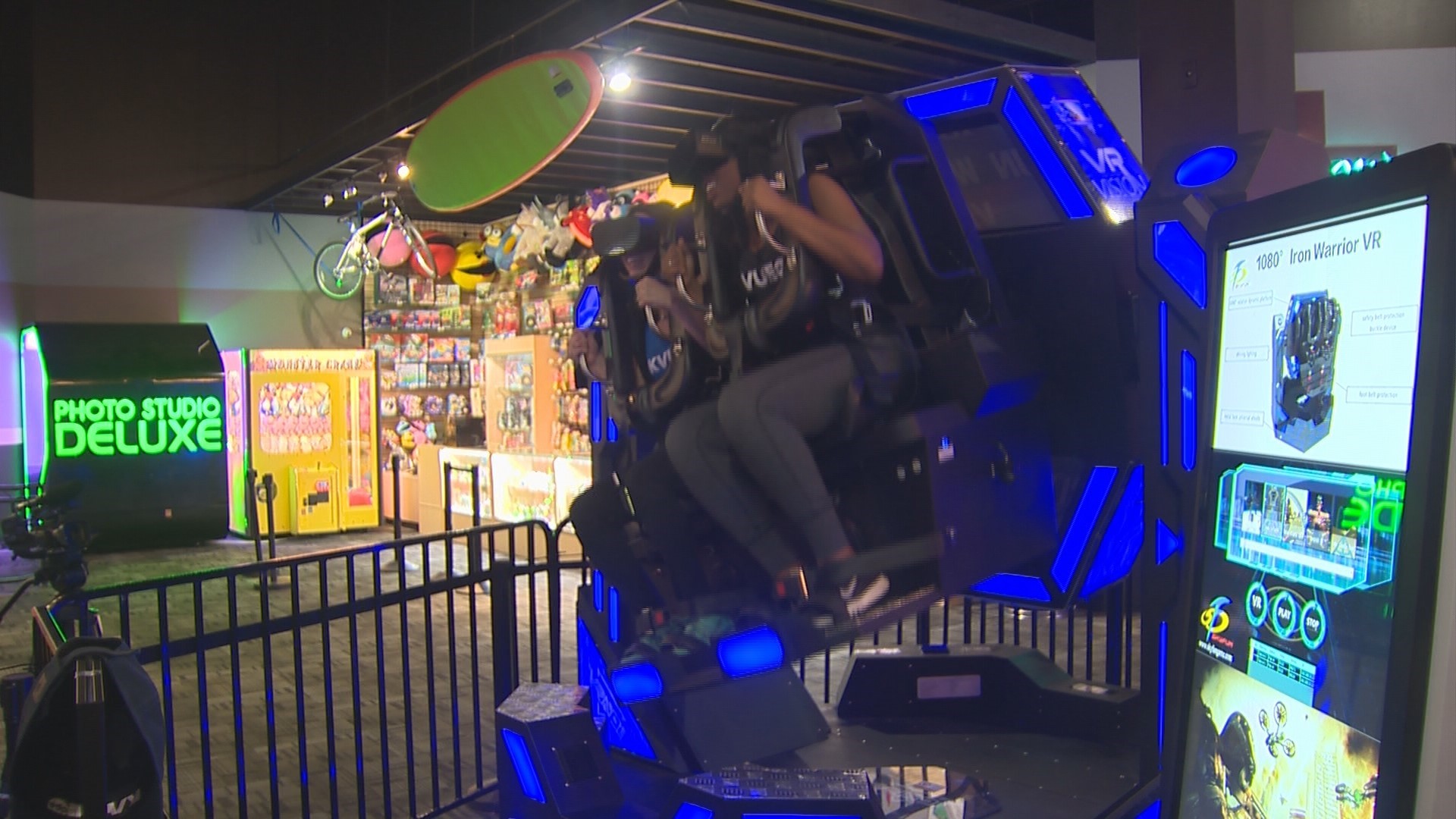 At Austin's Park N Pizza, there are countless video games, miniature golf, go-karts and bumper boats. Inside, the virtual reality coaster is their latest attraction and the idea behind it was birthed in Austin.