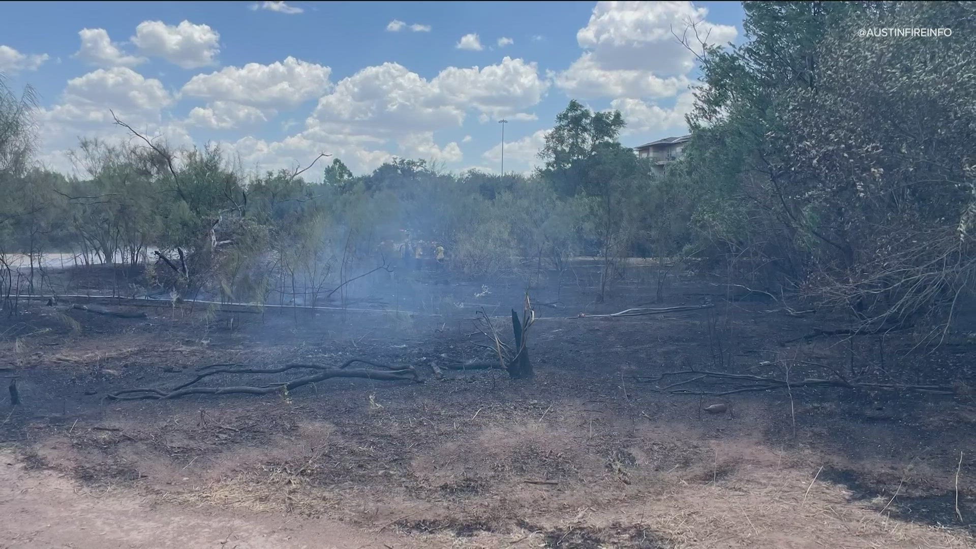 On Monday, fire crews fought two brush fires in southeast Austin.