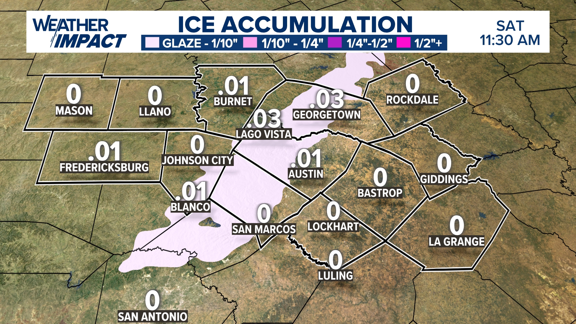 Weather Impact Alert: Light freezing rain possible for Central Texas on ...
