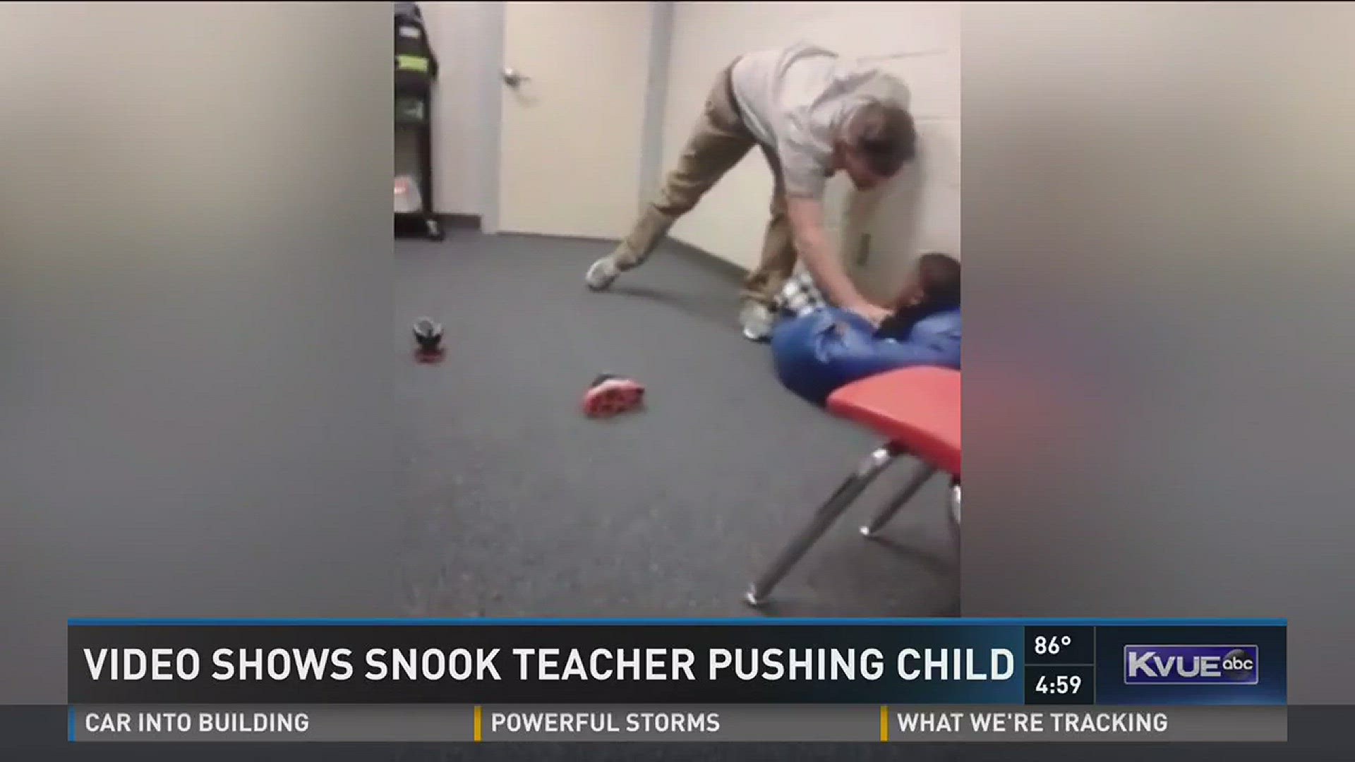 Video shows Snook ISD teacher pushing child