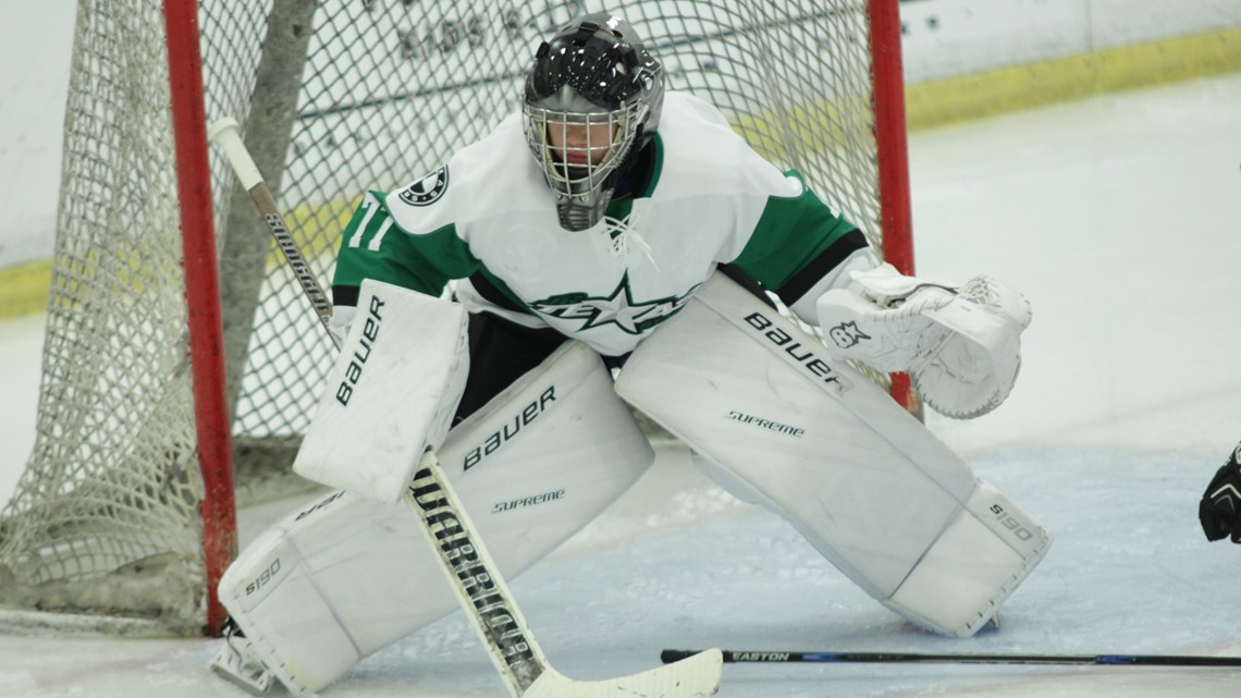 Austin hockey goaltender playing in honor of his hospitalized dad