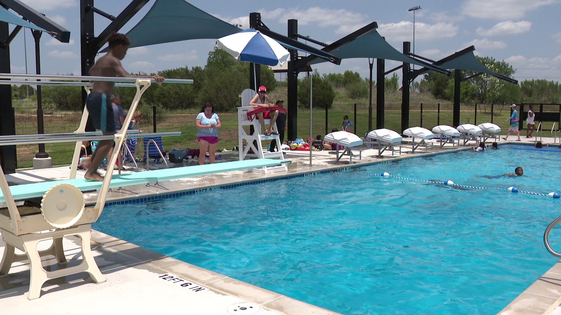 Upgrades to the pool include a new water slide, diving board, lap lanes and an area just for toddlers.