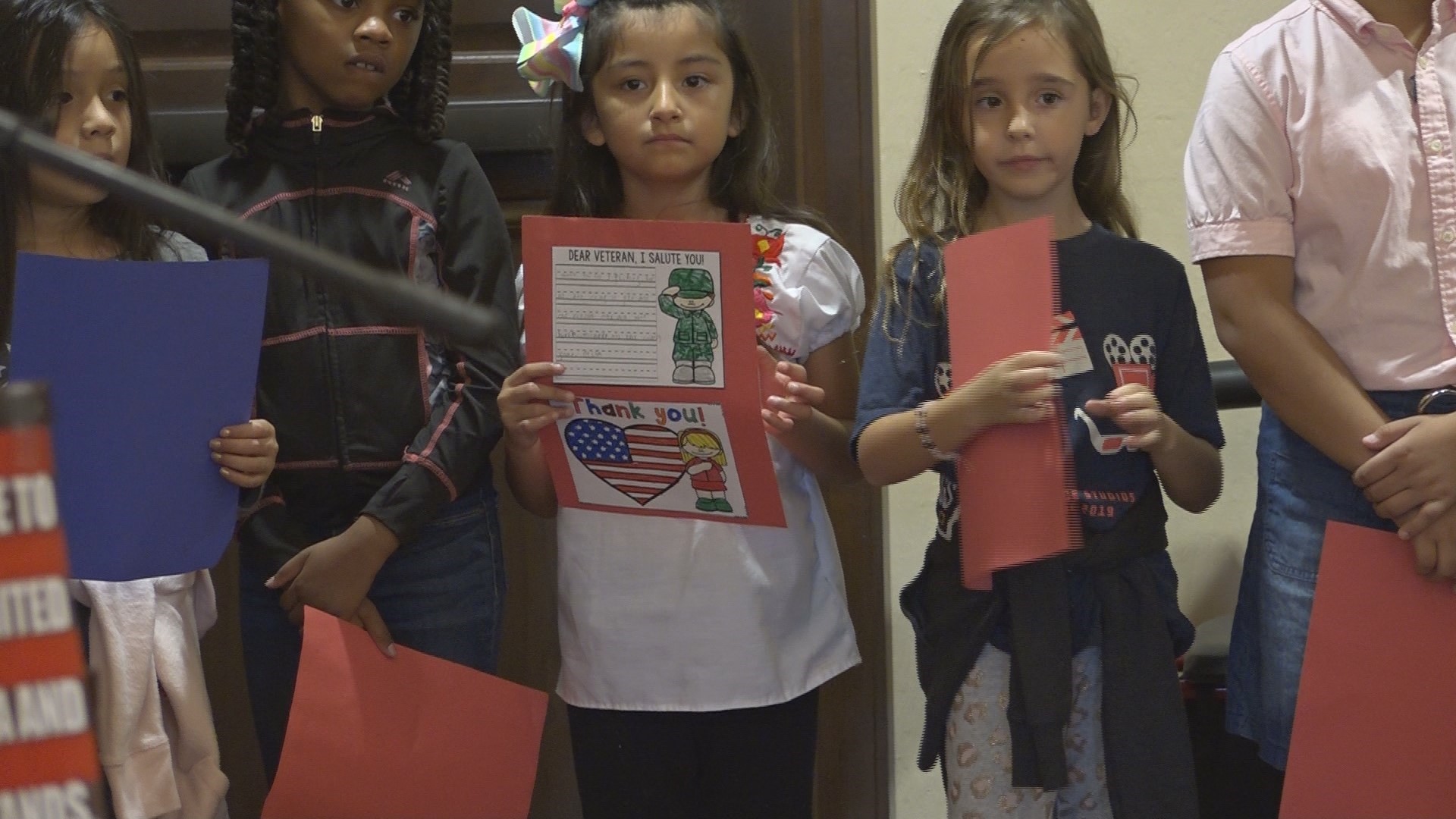 The students themselves hand-delivered the letters to the Buckner Villas veterans during their Veterans Day program at 10 a.m.