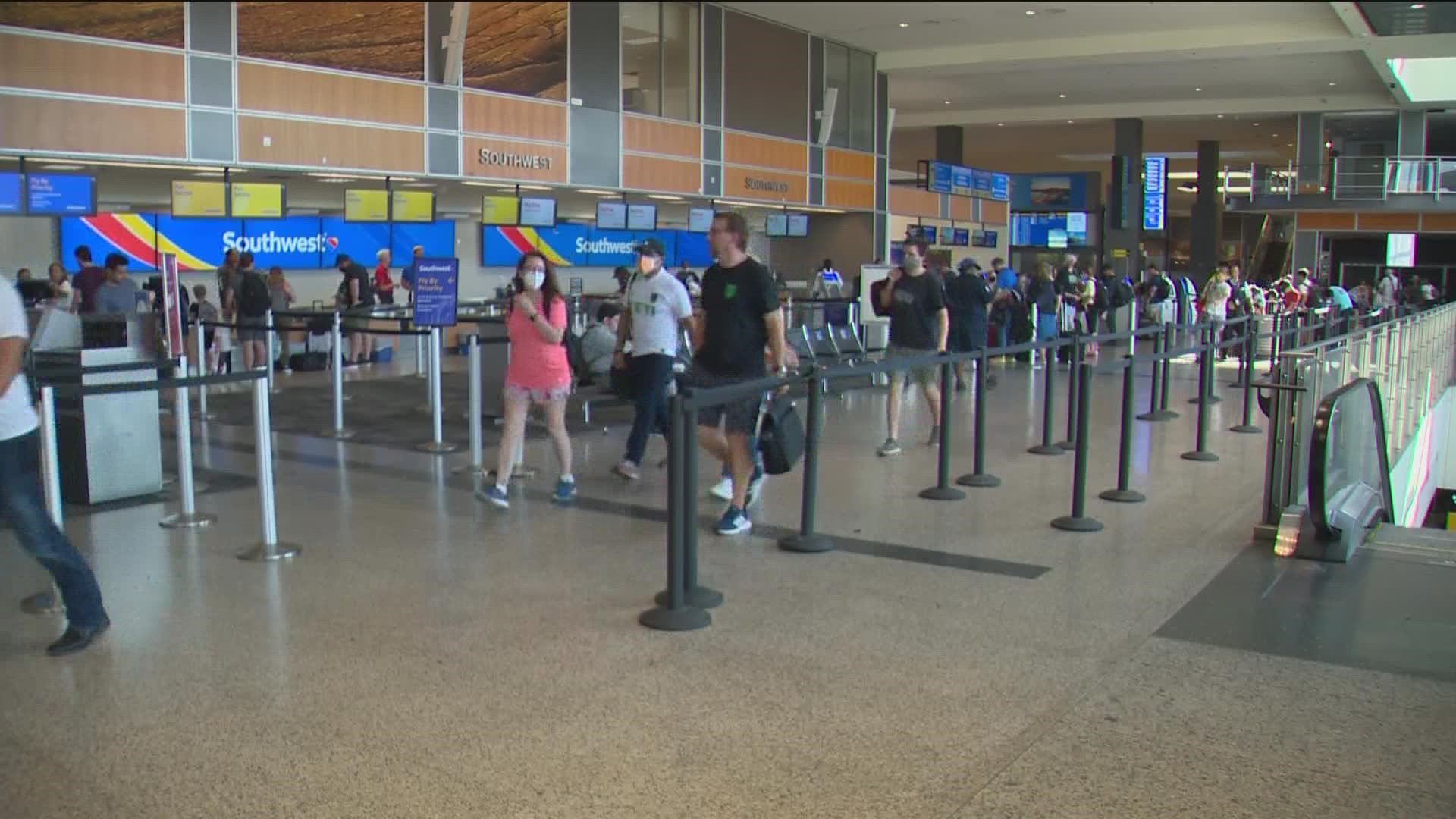 Officials say the summer is usually the busiest travel time at the airport.
