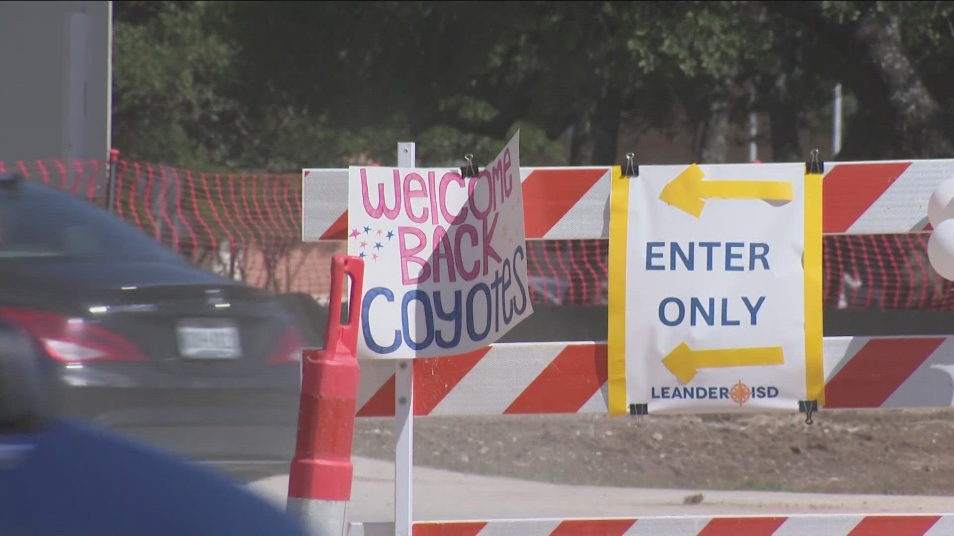 Leander police said a 13-year-old was hit by a car driven by a 17-year-old in the parking lot of Rouse High School.