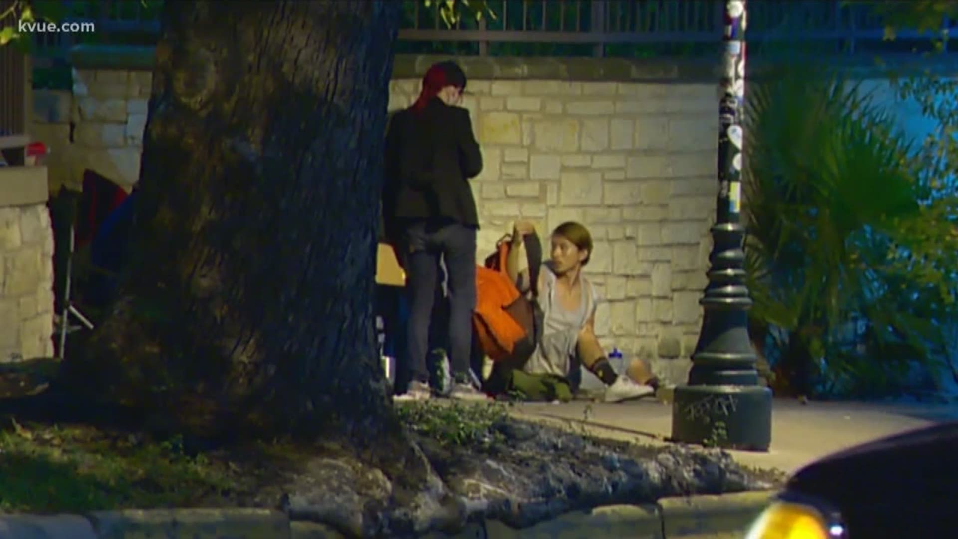 KVUE's Tori Larned shows us what the homeless go through during the night, sleeping on Austin's streets.
