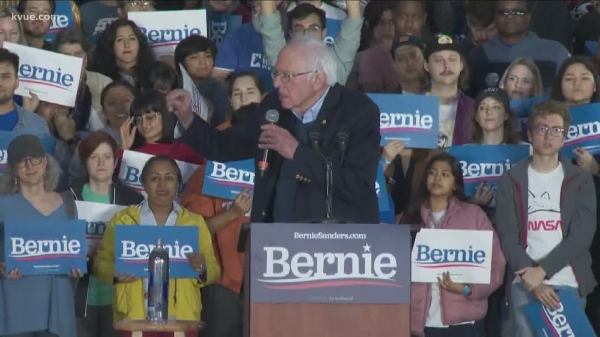 Sen. Sanders spoke about political issues such as healthcare, gun safety legislation and abortion rights.