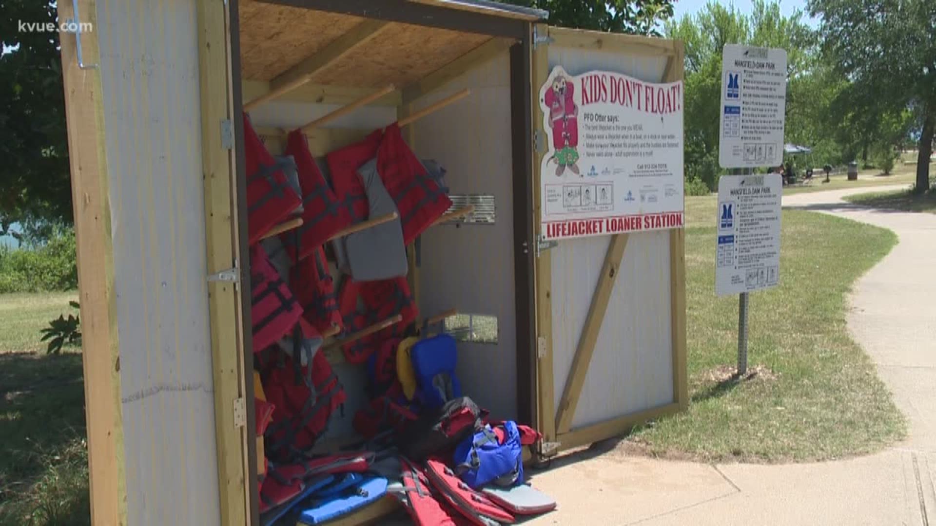 To keep people safe in the water there are free life jackets at three parks on the lake.