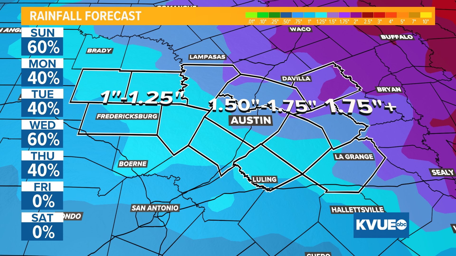 Daily rain chances begin this weekend, continue through most of next ...