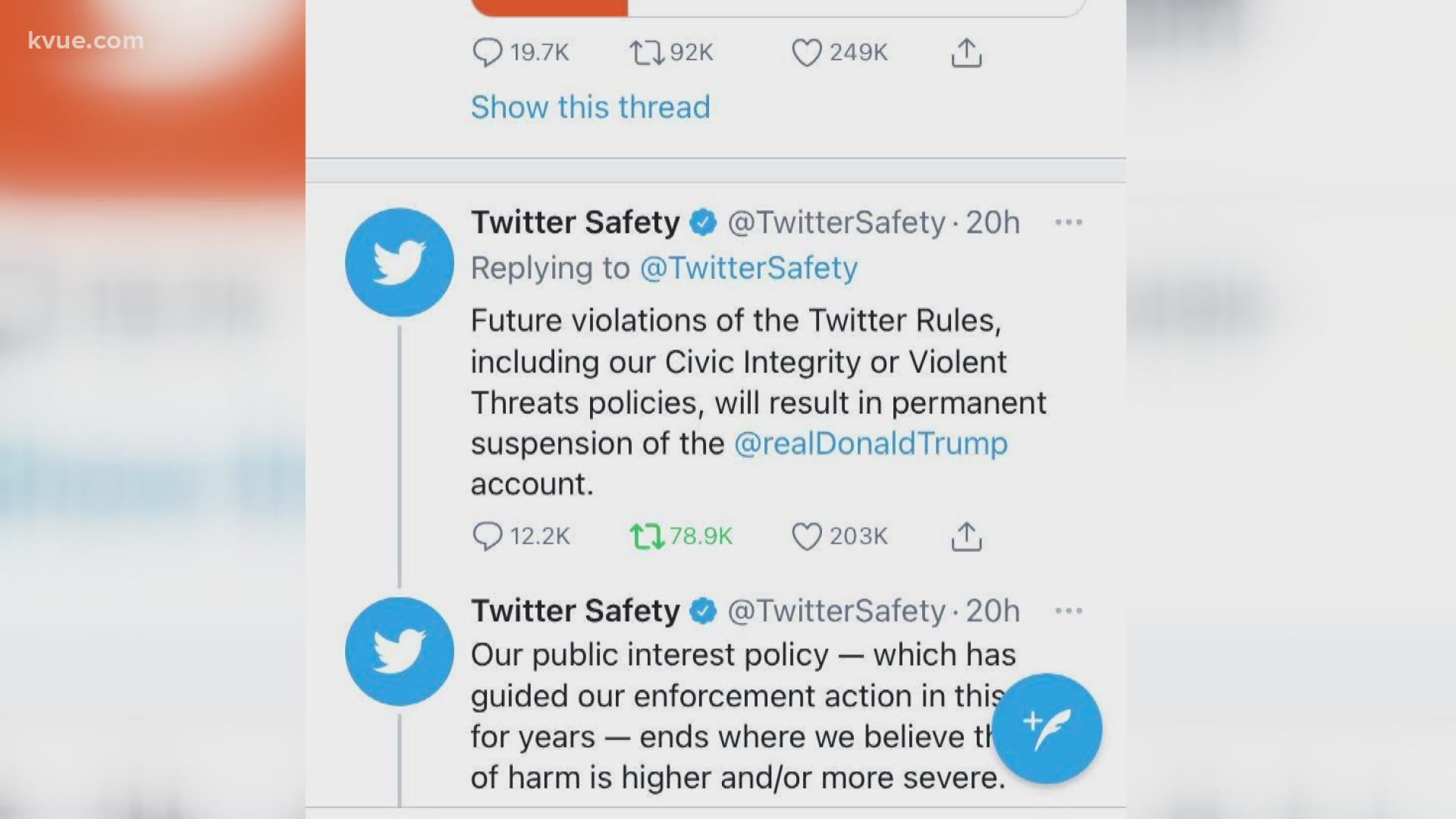 Following the violence at the U.S. Capitol, social media platforms Instagram, Facebook and Twitter placed bans or restrictions on President Trump's accounts.