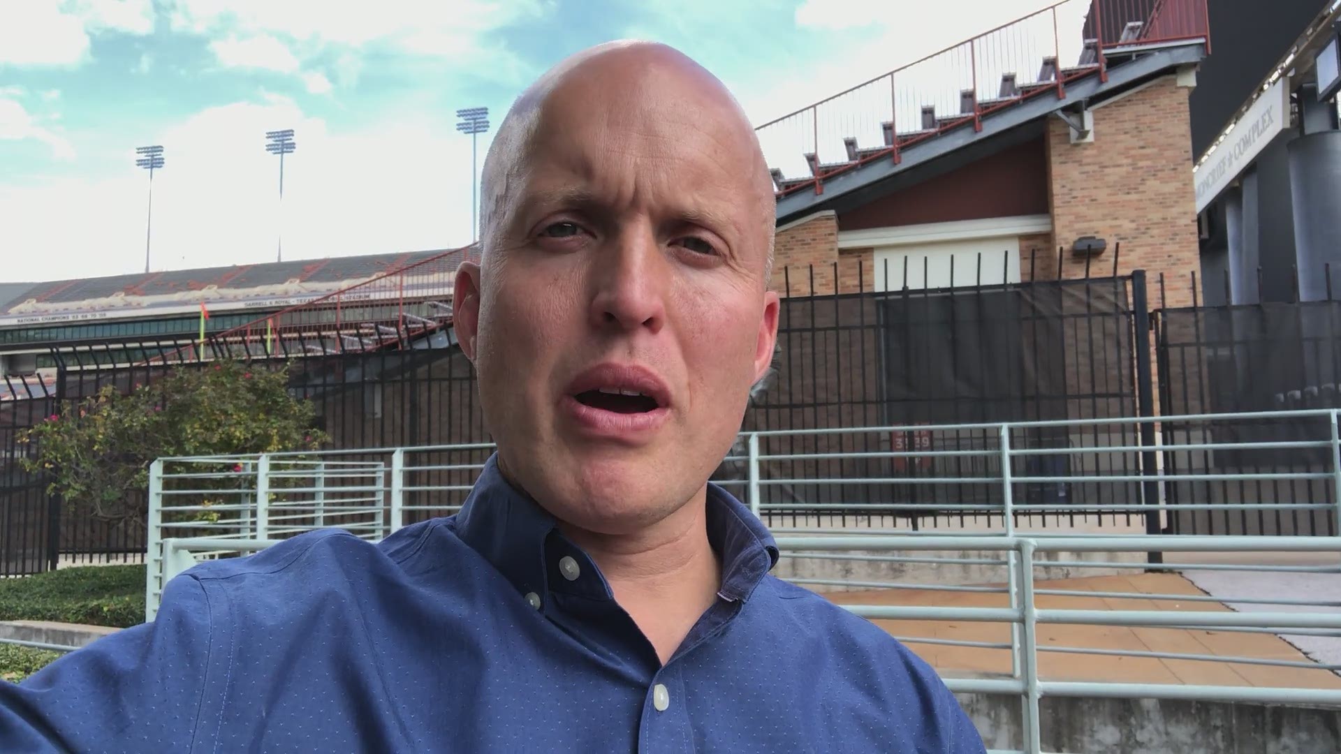 KVUE's Shawn Clynch met with the Longhorns during a media lunch Tuesday ahead of Saturday's game against West Virginia.