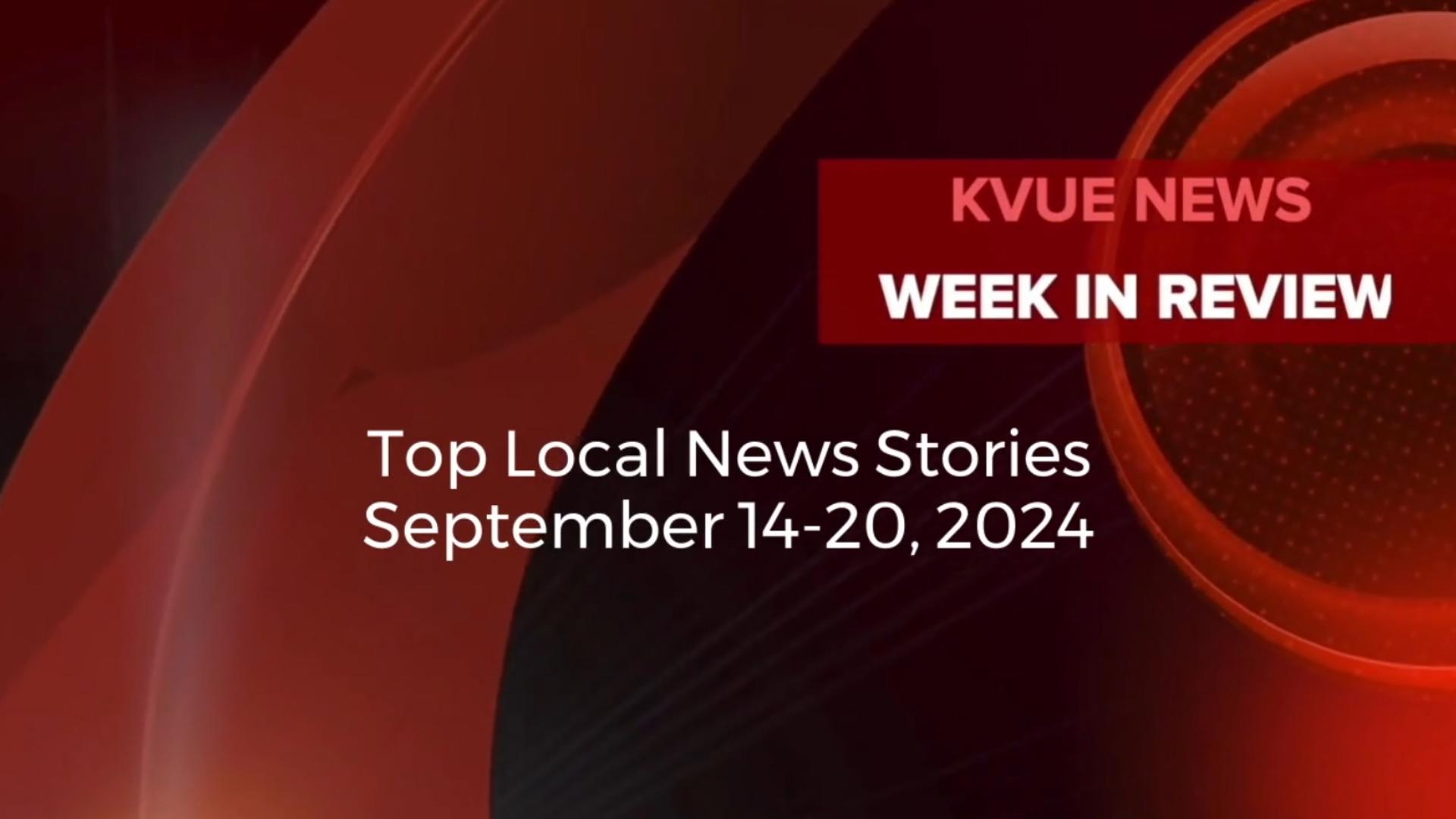 We're looking back on the biggest stories from the past week.