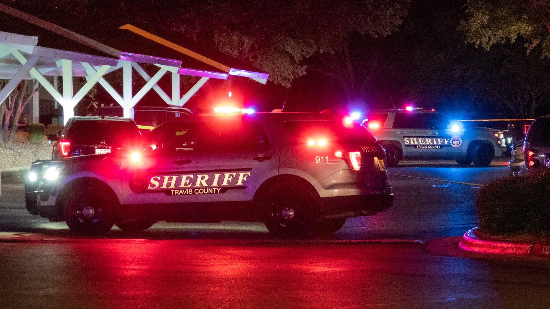 The Travis County Sheriff's Office said one person was rushed to the hospital after they were shot on Shoreline DrIve early Tuesday morning.