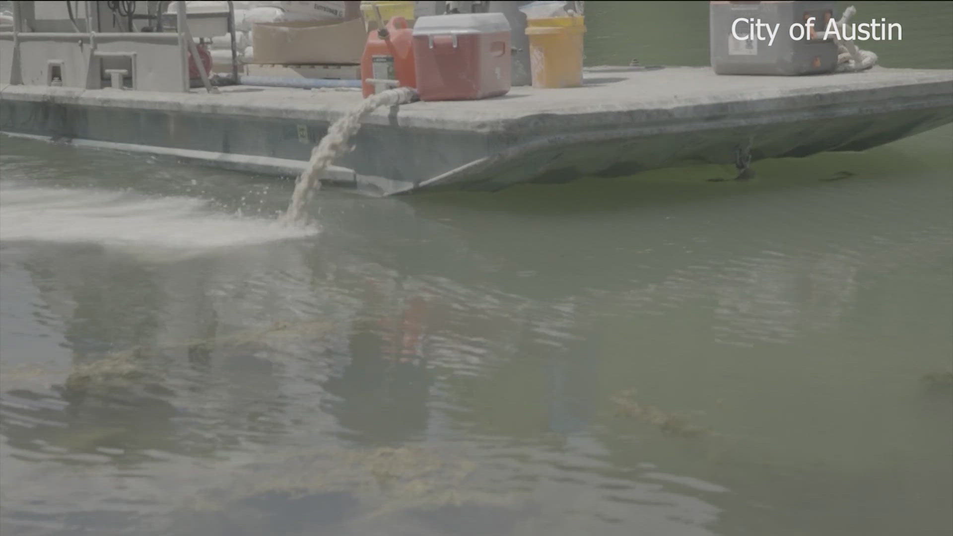 The city's Watershed Protection Department has been applying clay to the lake for the past several years. 