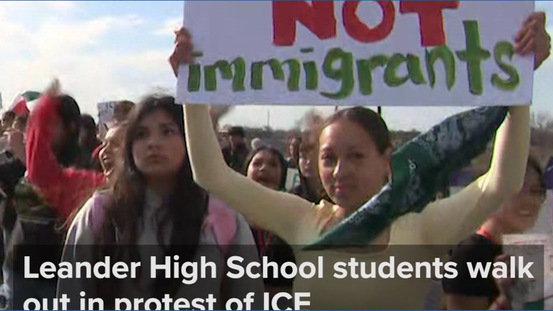 Leander High School students walk out in protest of ICE | kvue.com