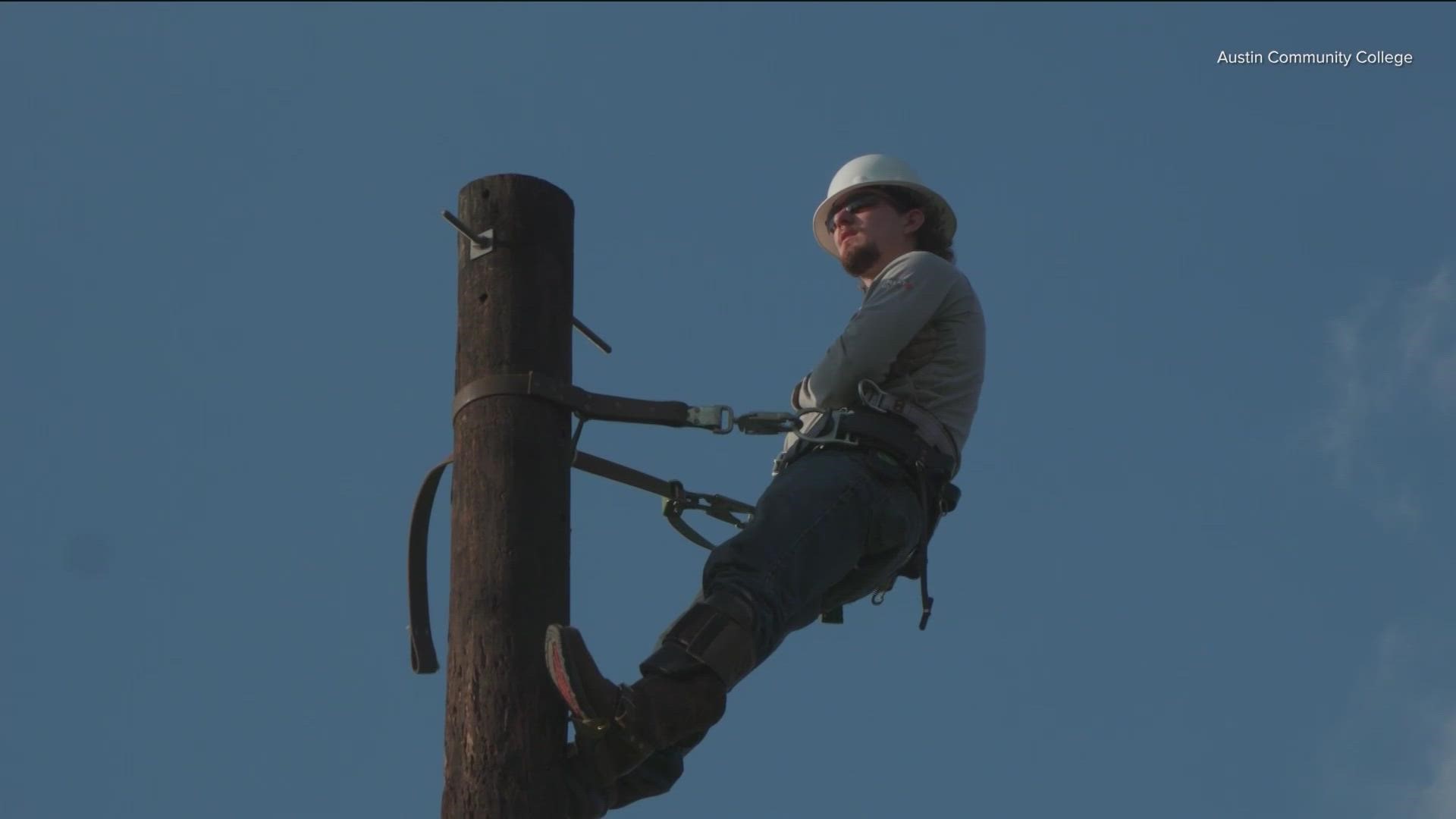 Following the recent winter storm that left thousands in the dark for days, Austin Community College is making it easier for people to become lineworkers.