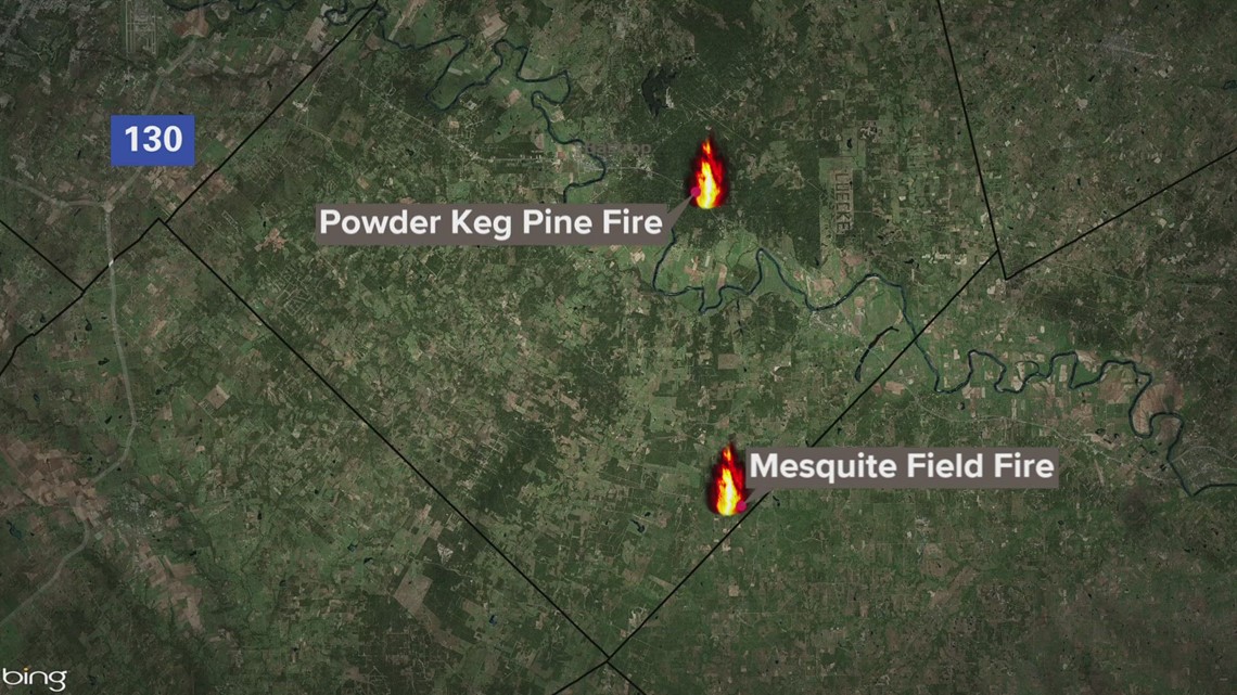 Crews battle Mesquite Field Fire in Bastrop County