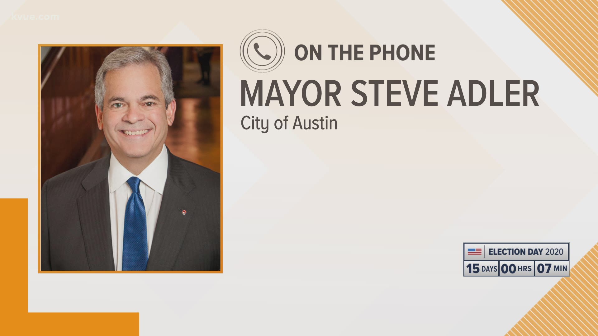 Mayor Steve Adler talked about the election and other topics.