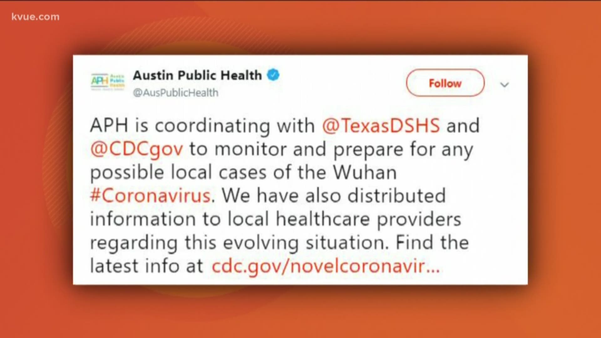 Austin health officials are working to prevent the virus from spreading in Central Texas.