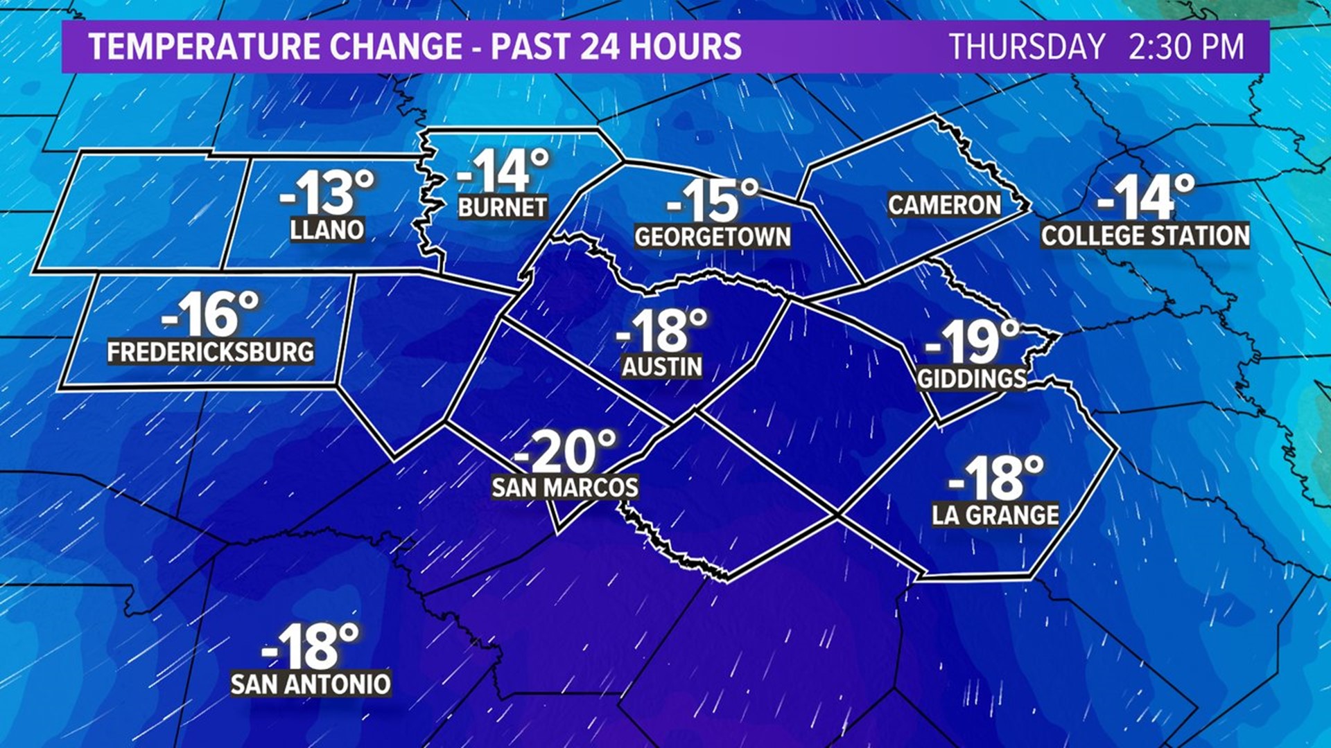 Austin weather Cool stretch of temperatures coming behind front