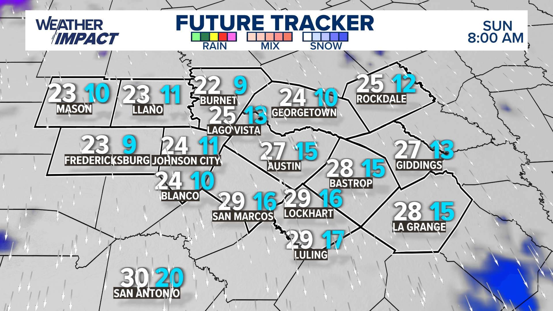 When will freezing rain arrive in Central Texas and how much ice can we ...