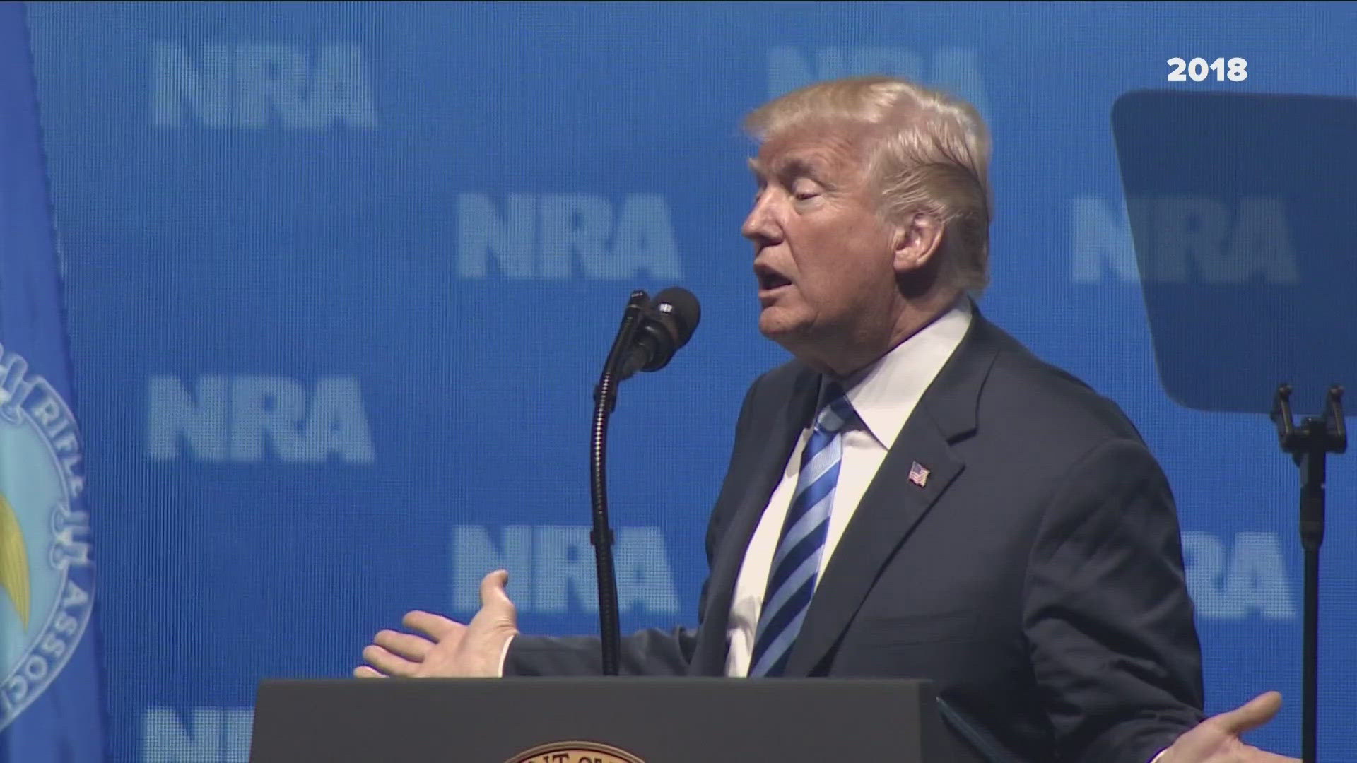 Former president Donald Trump will speak at the National Rifle Association's annual convention in Dallas this weekend.