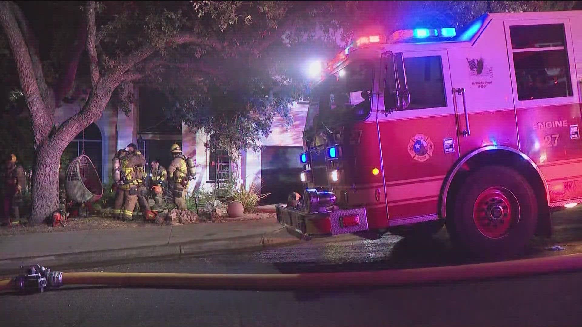 Austin firefighters put out a house fire on Breeze Pass Cove in southwest Austin.