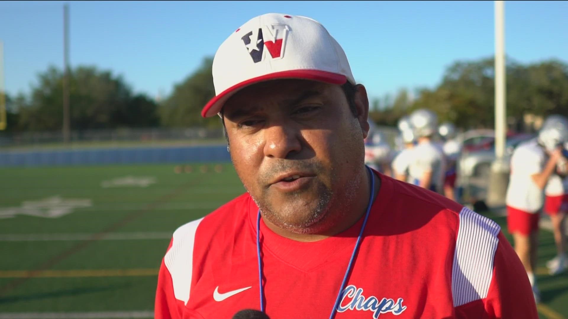 This is Salazar's first game against Lake Travis as head coach.