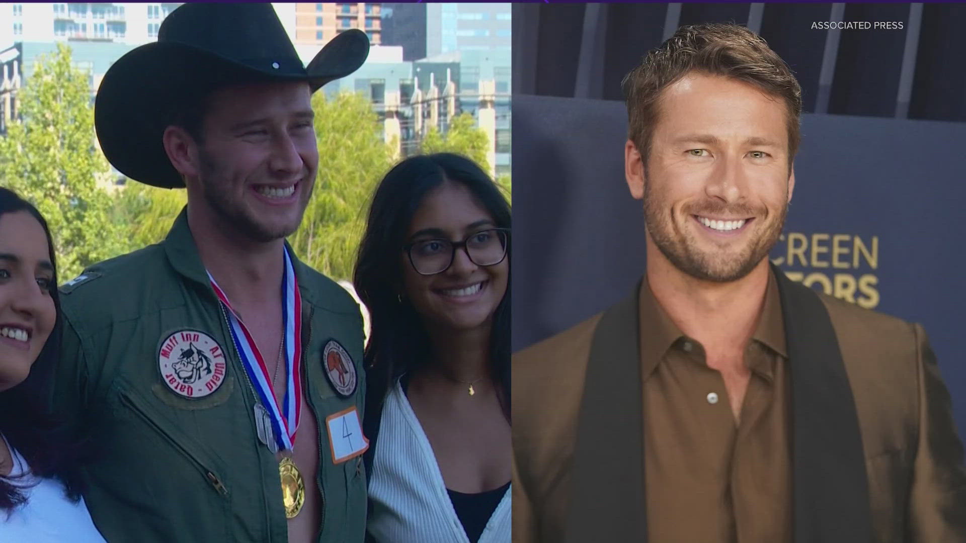 Dozens of Glen Powell lookalikes swarmed Auditorium Shores for Sunday's contest.