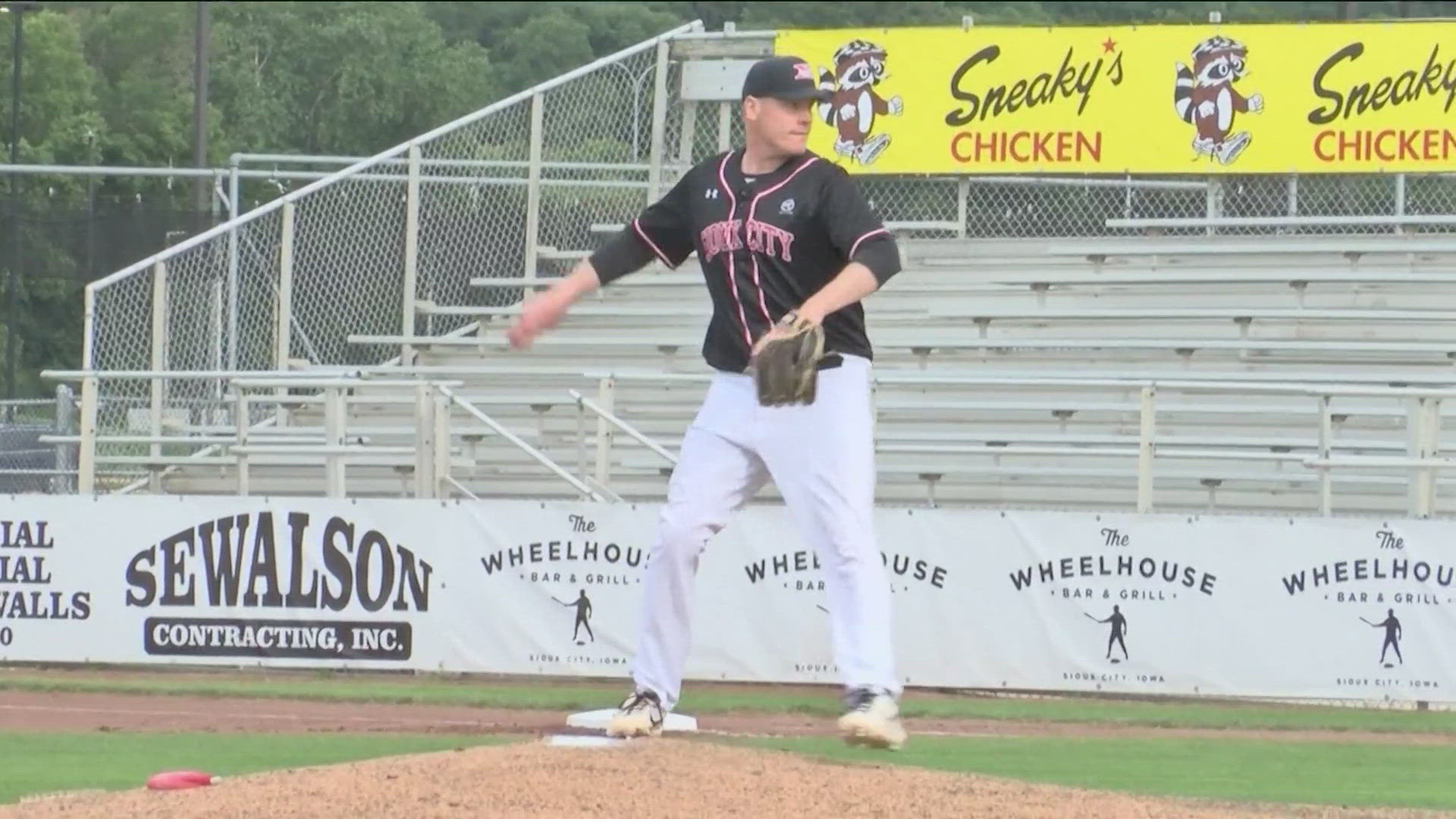 State Rep. J.D. Scholten once played for the team and was called on to pitch after the team had already used 10 pitchers in its previous two games.