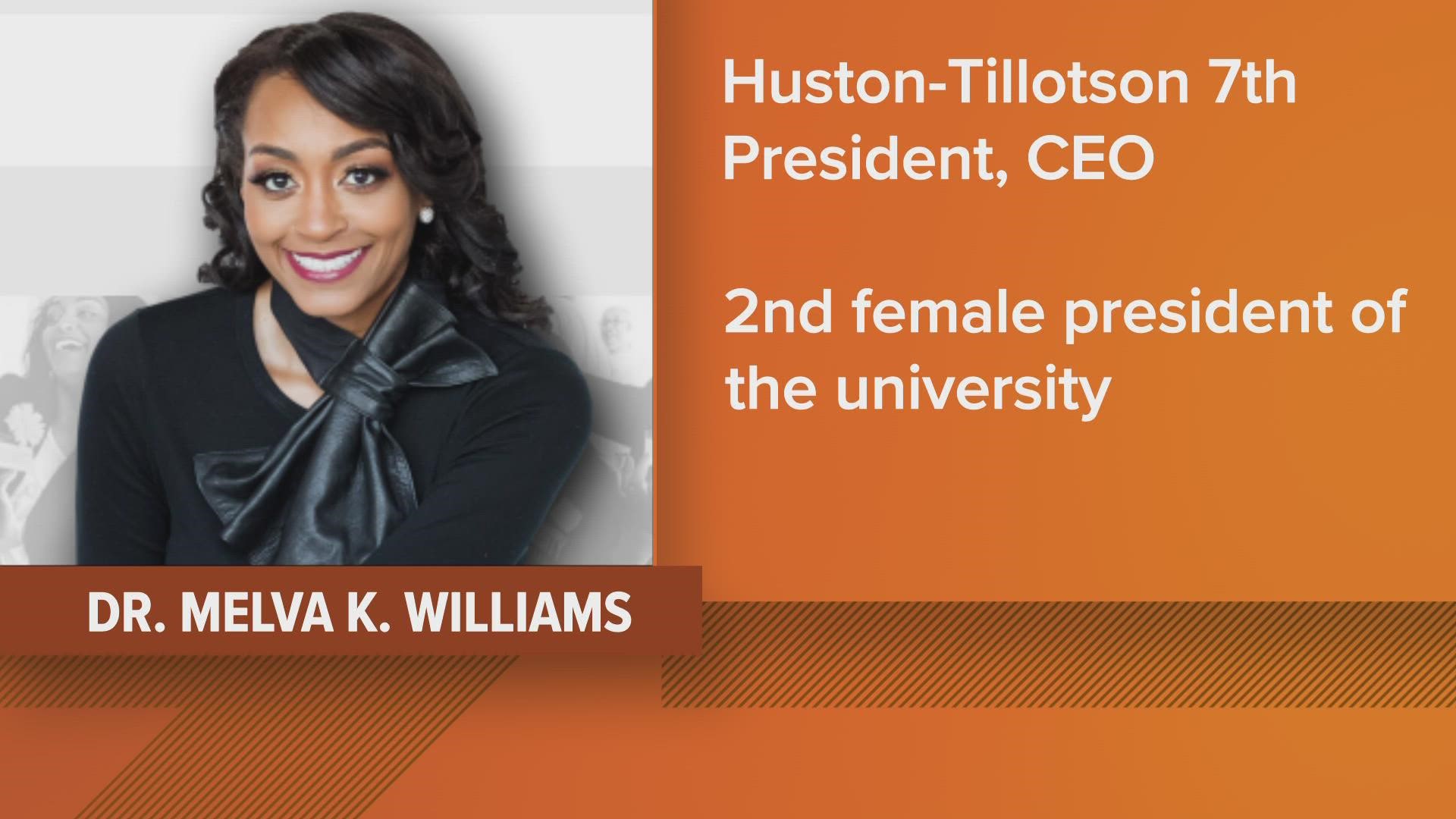 Huston-Tillotson University named Dr. Melva K. Williams as its seventh president. Former President Colette Burnette retired earlier this summer.