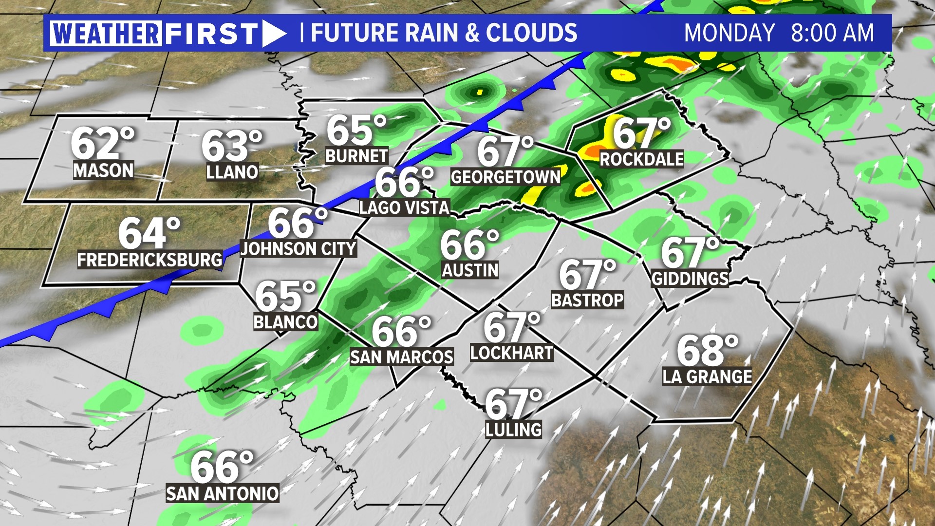 Modest rainfall expected for Central Texas to start Thanksgiving week ...