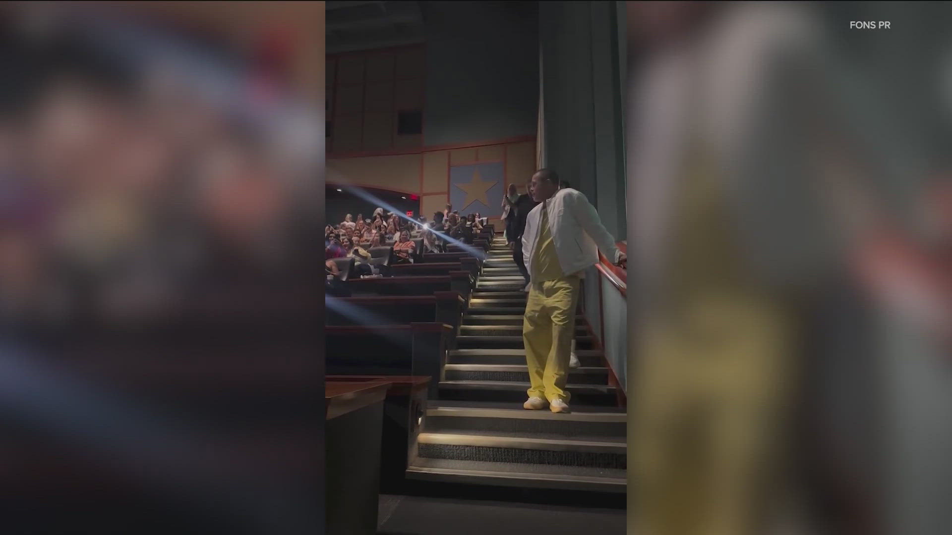 Fans who went to the IMAX Theatre at the Bullock Museum Wednesday night were greeted by a special guest.