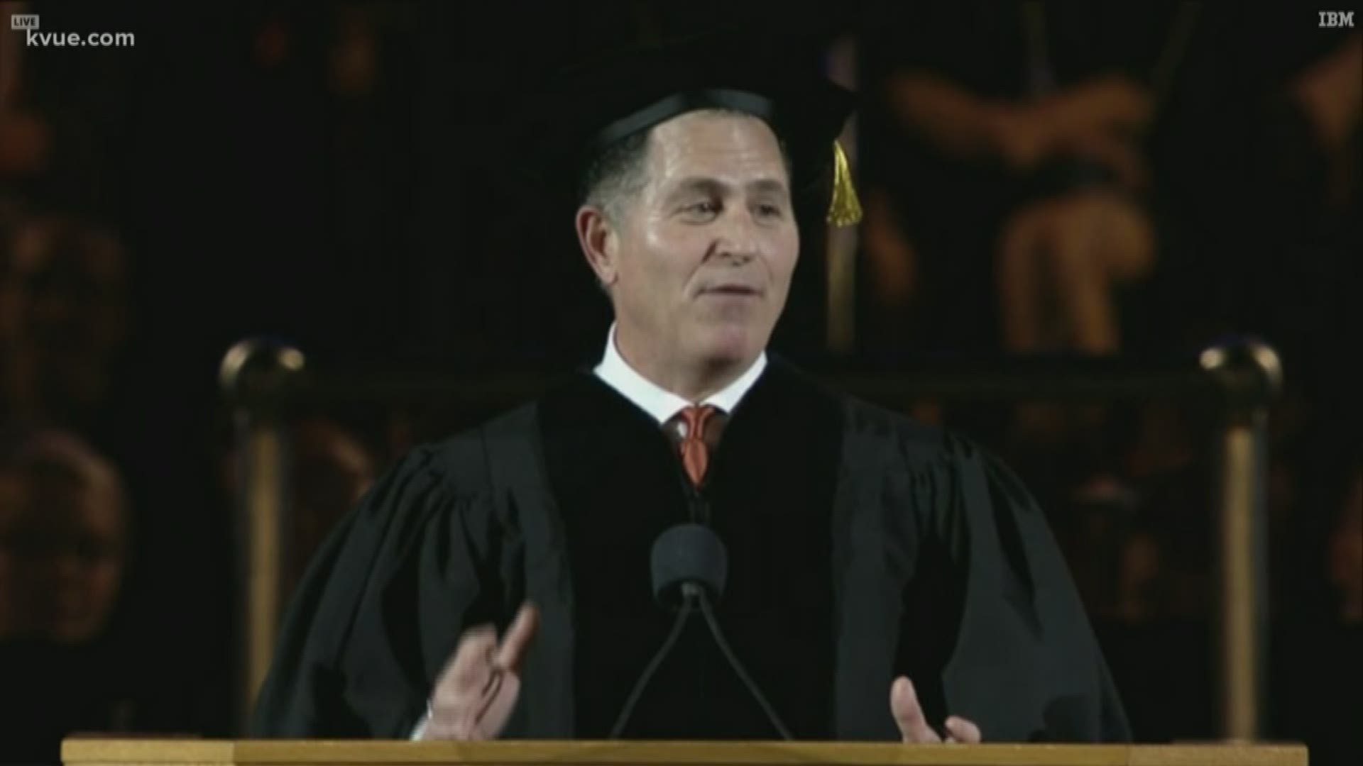 The 136th spring commencement was held Saturday in front of the UT Tower. Dell CEO Michael Dell gave the keynote address.