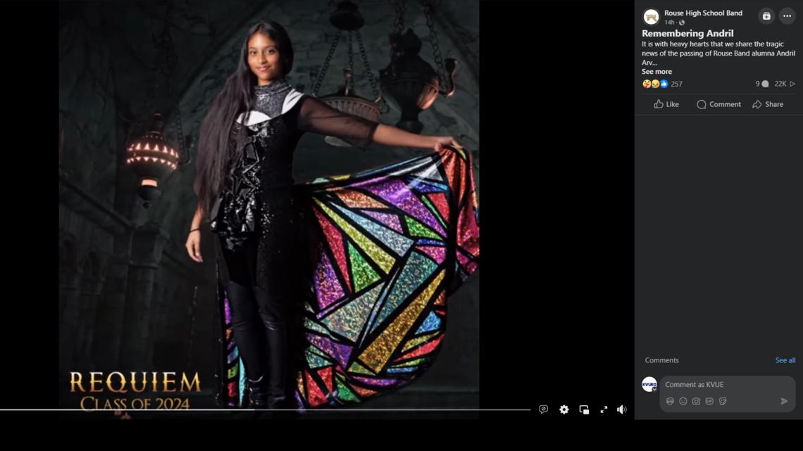 Rouse High School Band honors teen who died in Texas car crash | kvue.com