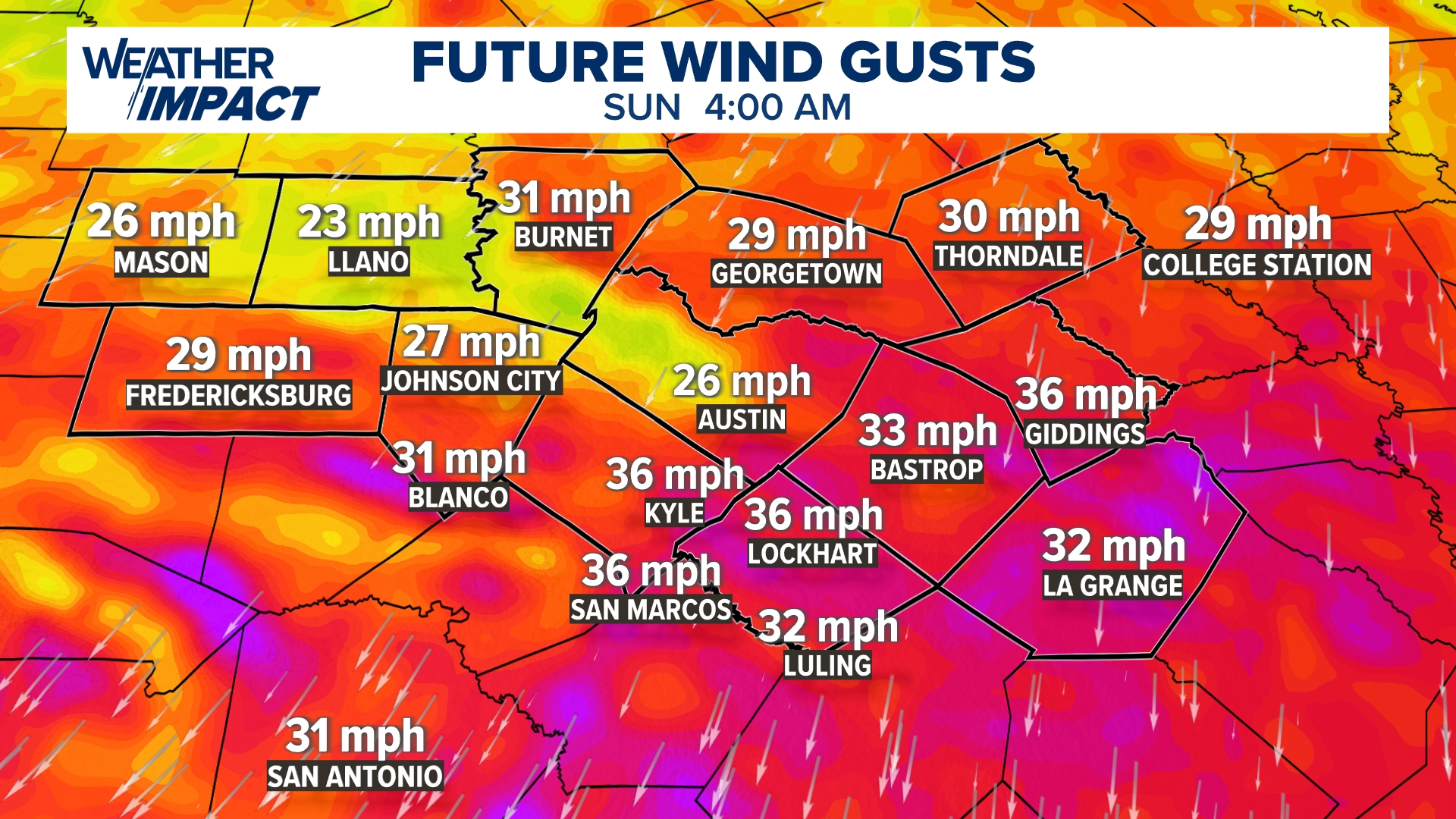 A truly cold, cold front moves over Central Texas Saturday night; wind ...