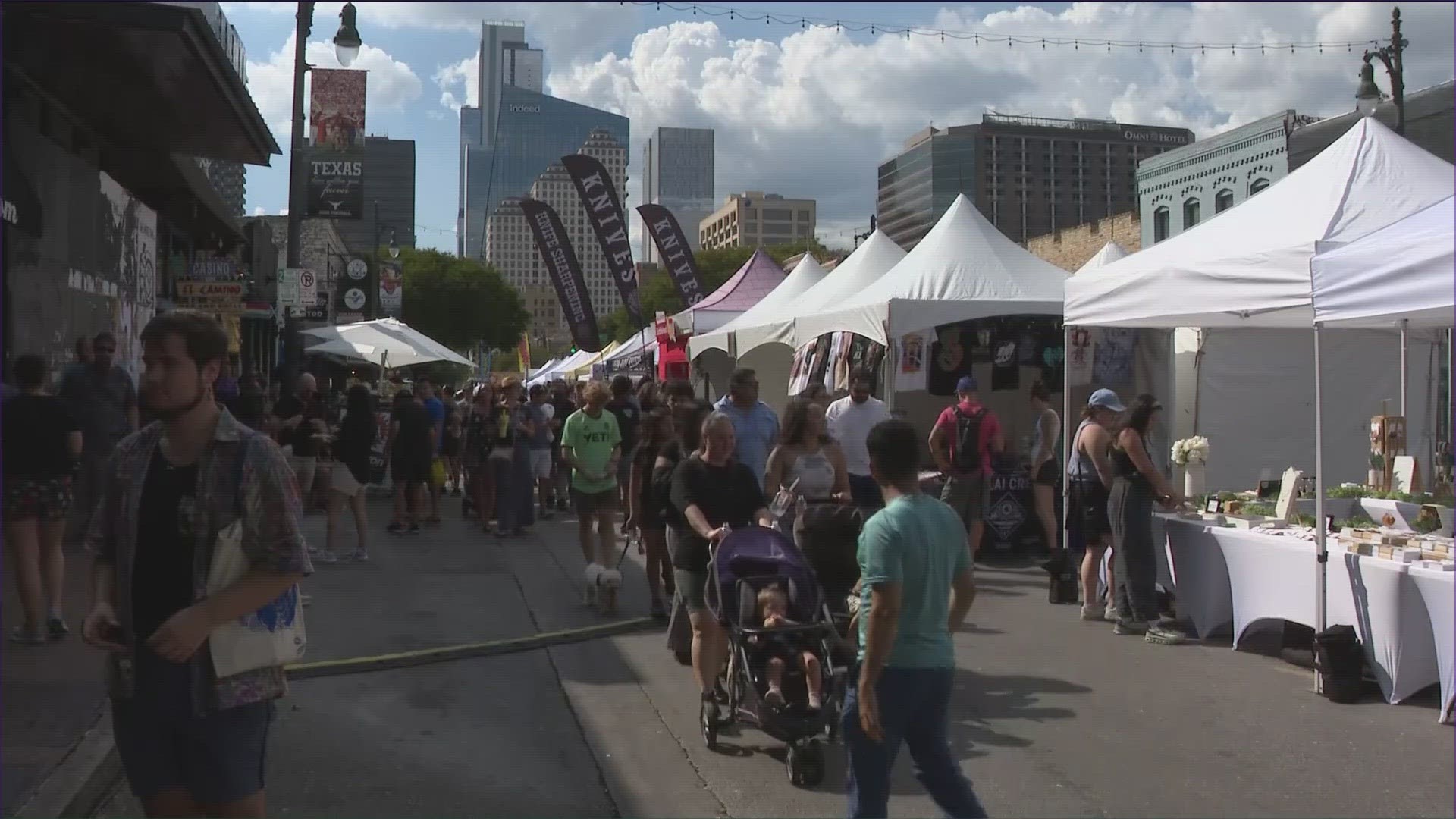 The festival, which happens on Sixth Street between Brazos Street and I-35, wraps up at 8 p.m.